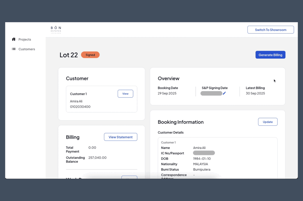 Property Billing Interface